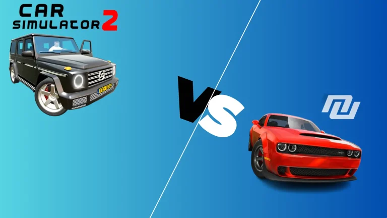 Photo shows car simulator versus nitro nation